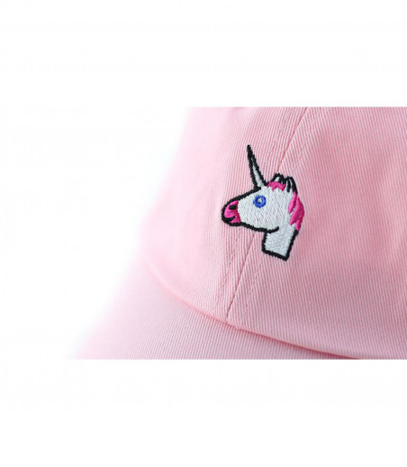 Pink unicorn cap